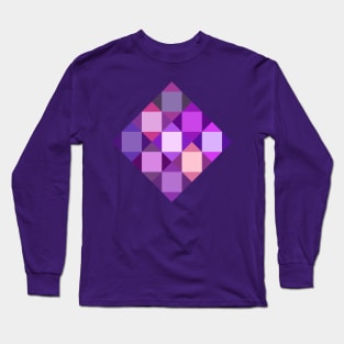 Abstract Tiles - purple tones Long Sleeve T-Shirt